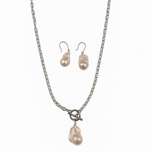 Toggle Fireball Necklace w/ Sterling Silver Fireball Earrings -