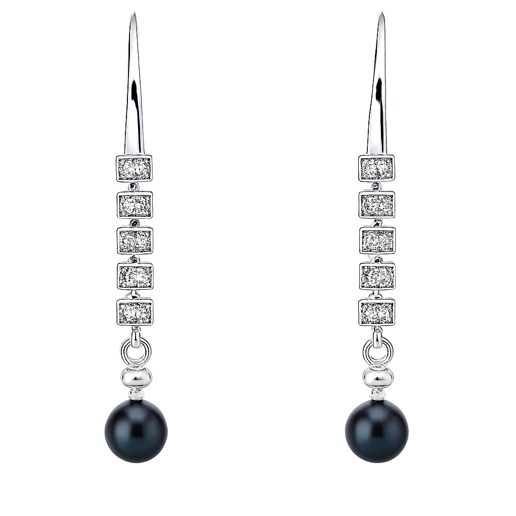 DIY Mount Earrings - 925 Sterling Silver Linear Cz