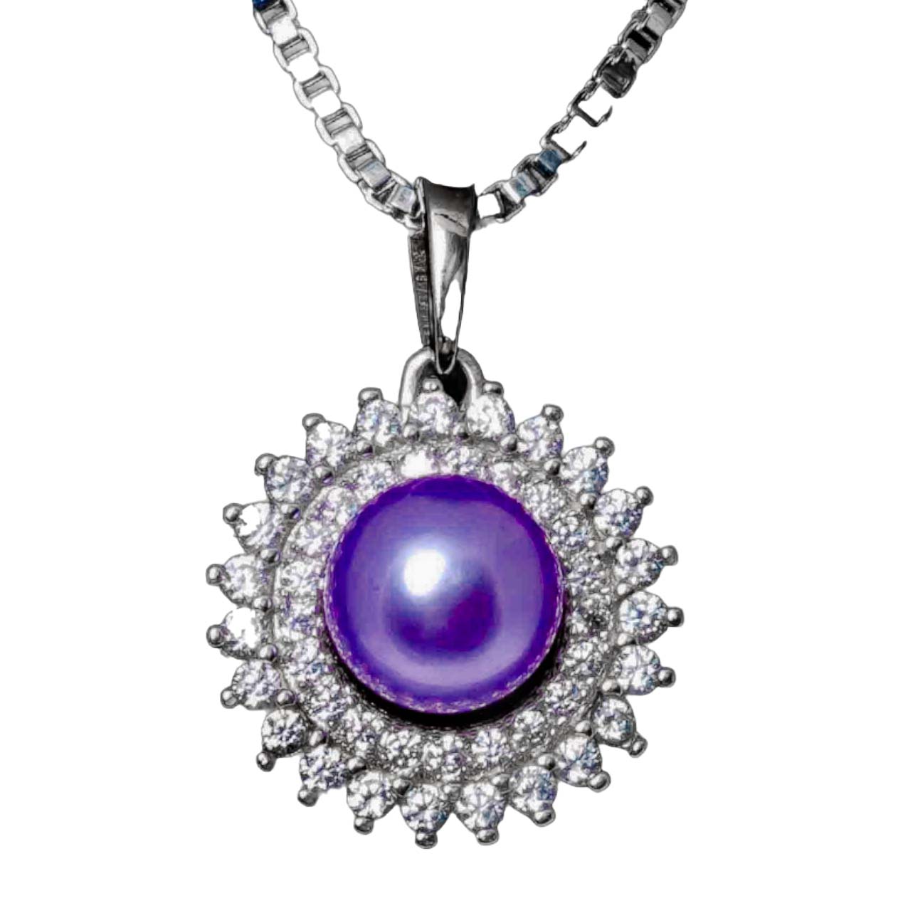 DIY Mount Pendant - 925 Sterling Silver Double Halo Fidget Spinner