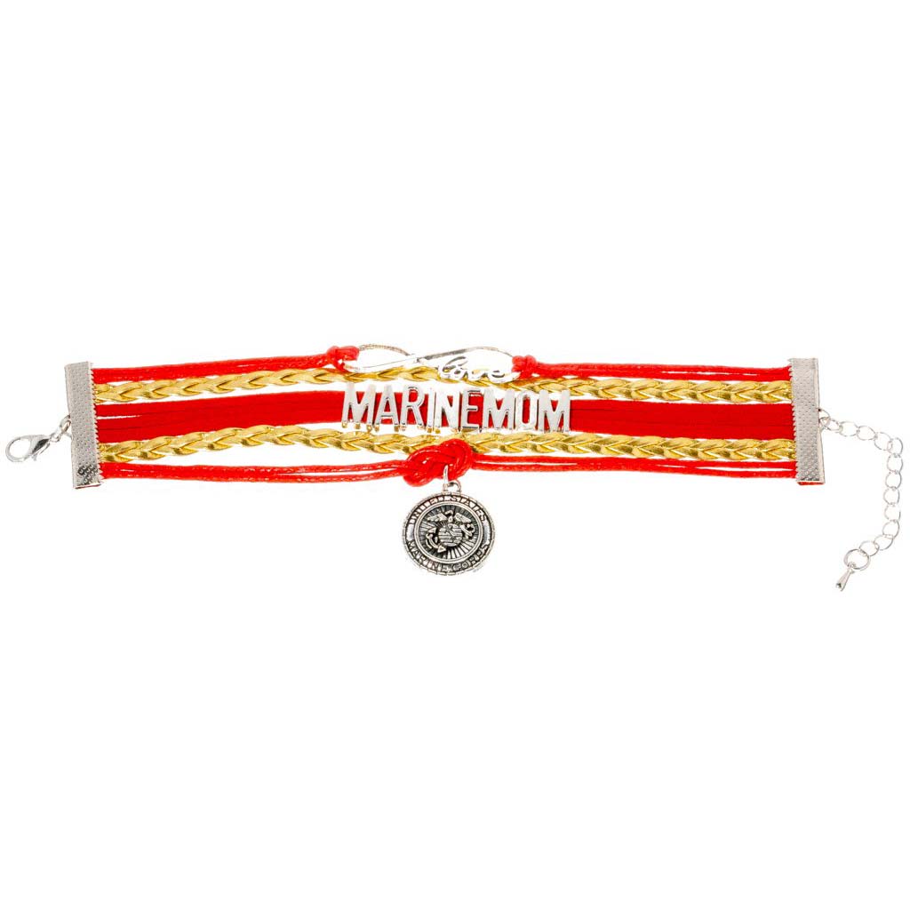 Pulsera Make a Wish Love Marine Mom con globo de águila y colgante de ancla