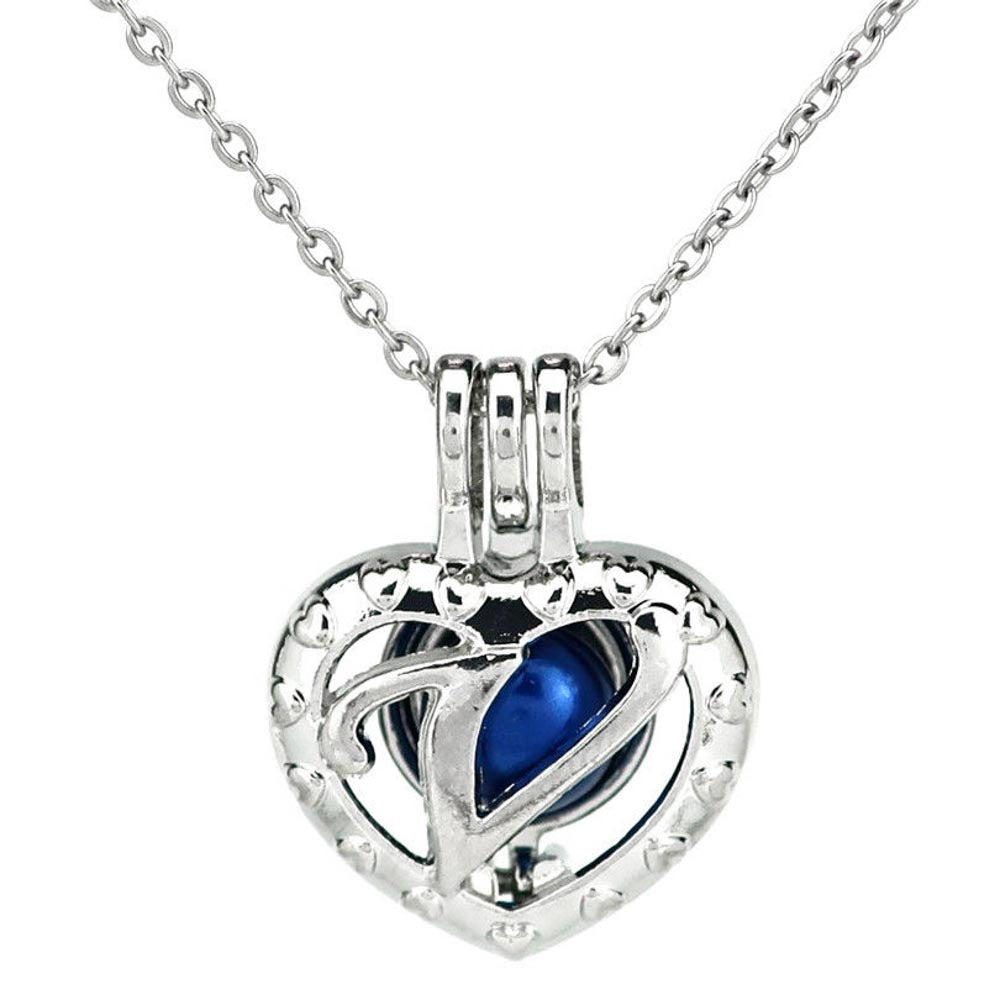 Cage Pendant Silver Plated - Letter V