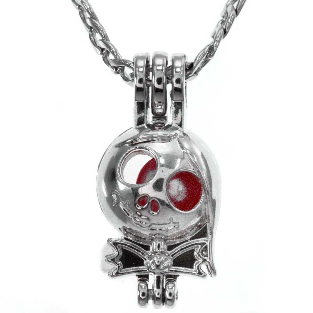 Cage Pendant Silver Plated - Halloween Rag Doll Queen