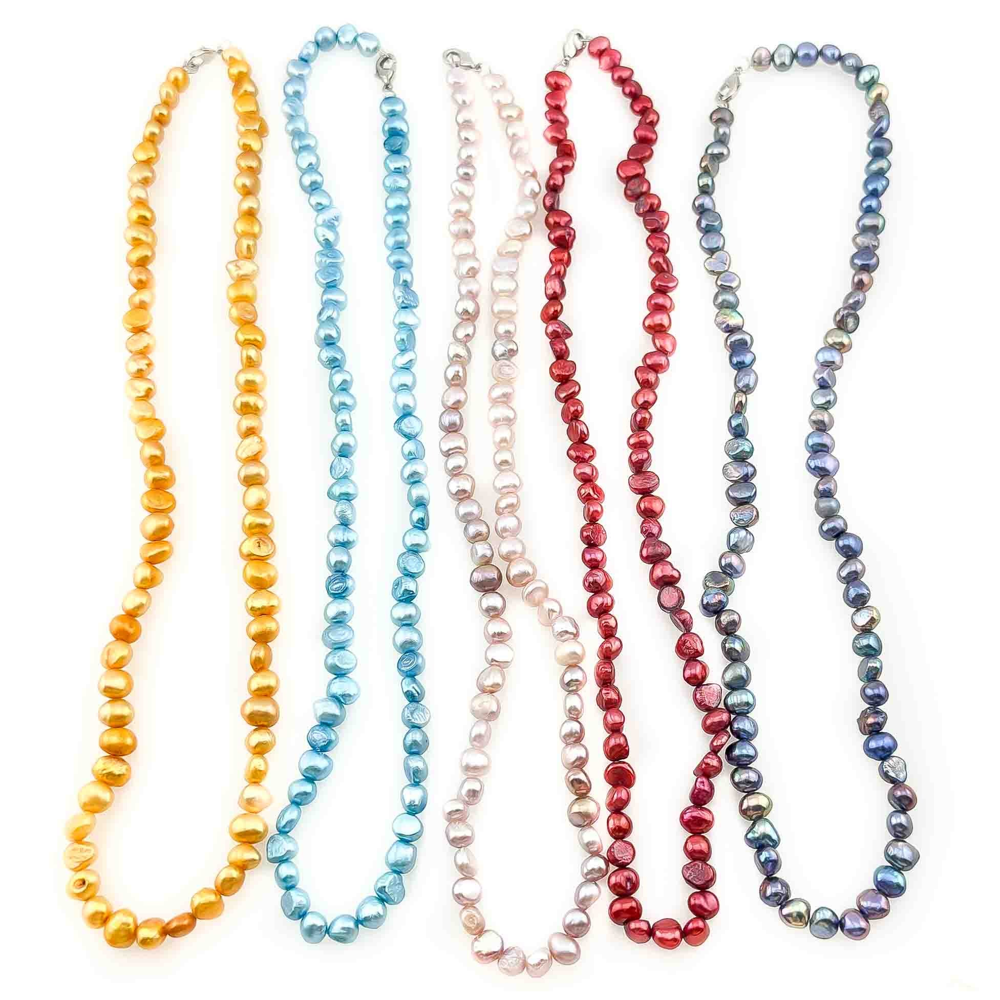 Sirena colorida holográfica 20" collares de plata esterlina con cuentas de diamantes de imitación personalizadas