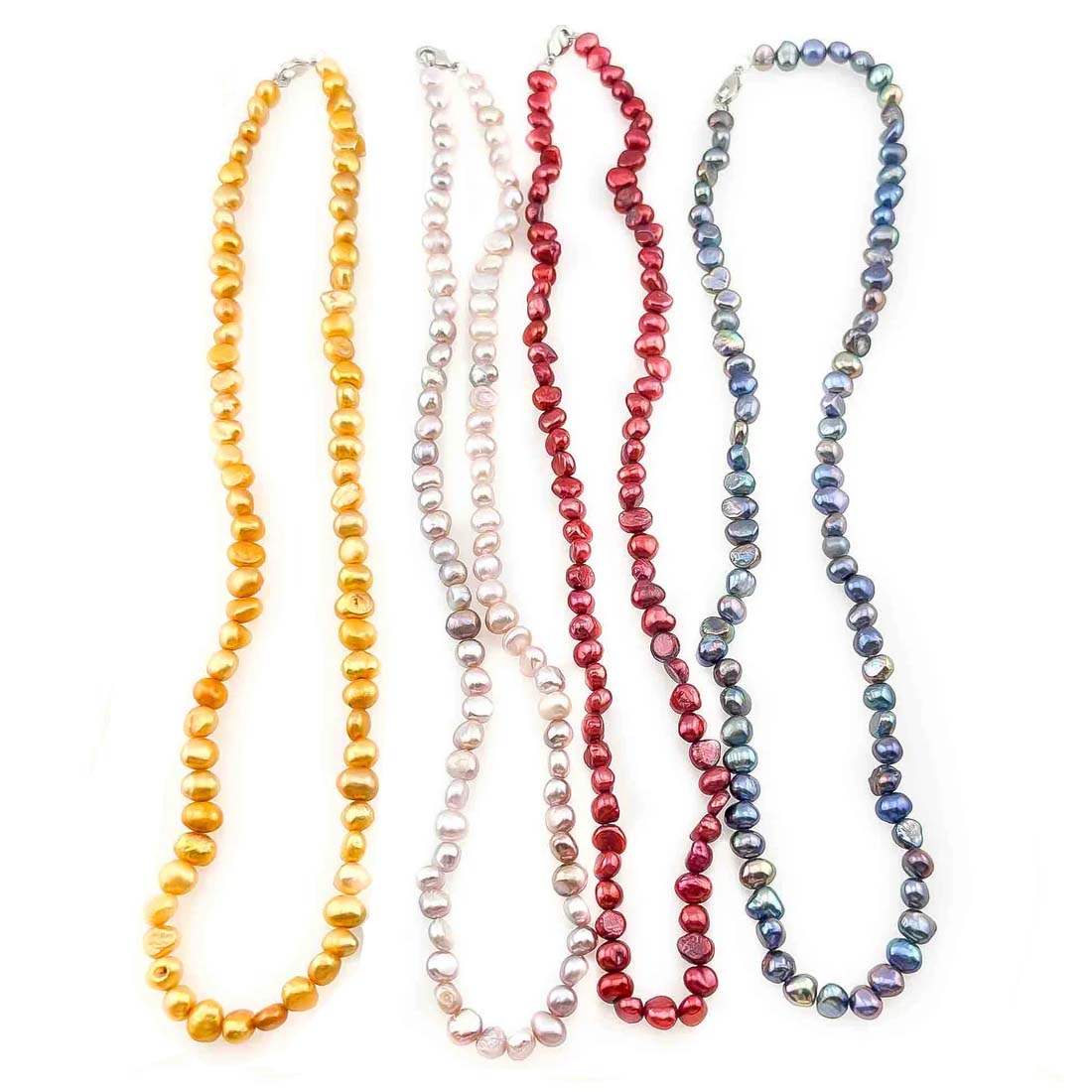 Sirena colorida holográfica 20" collares de plata esterlina con cuentas de diamantes de imitación personalizadas