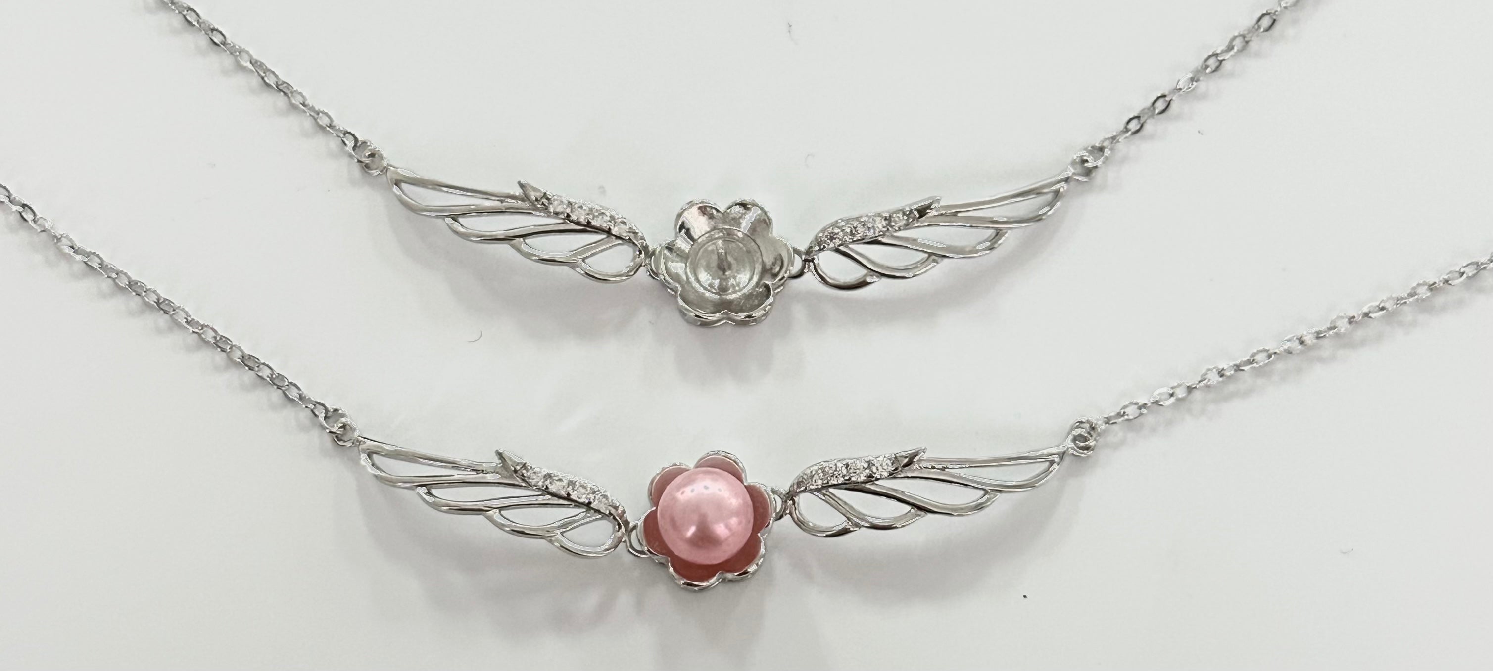 DIY Mount Bracelet - 925 Sterling Silver Angel Rhinestone