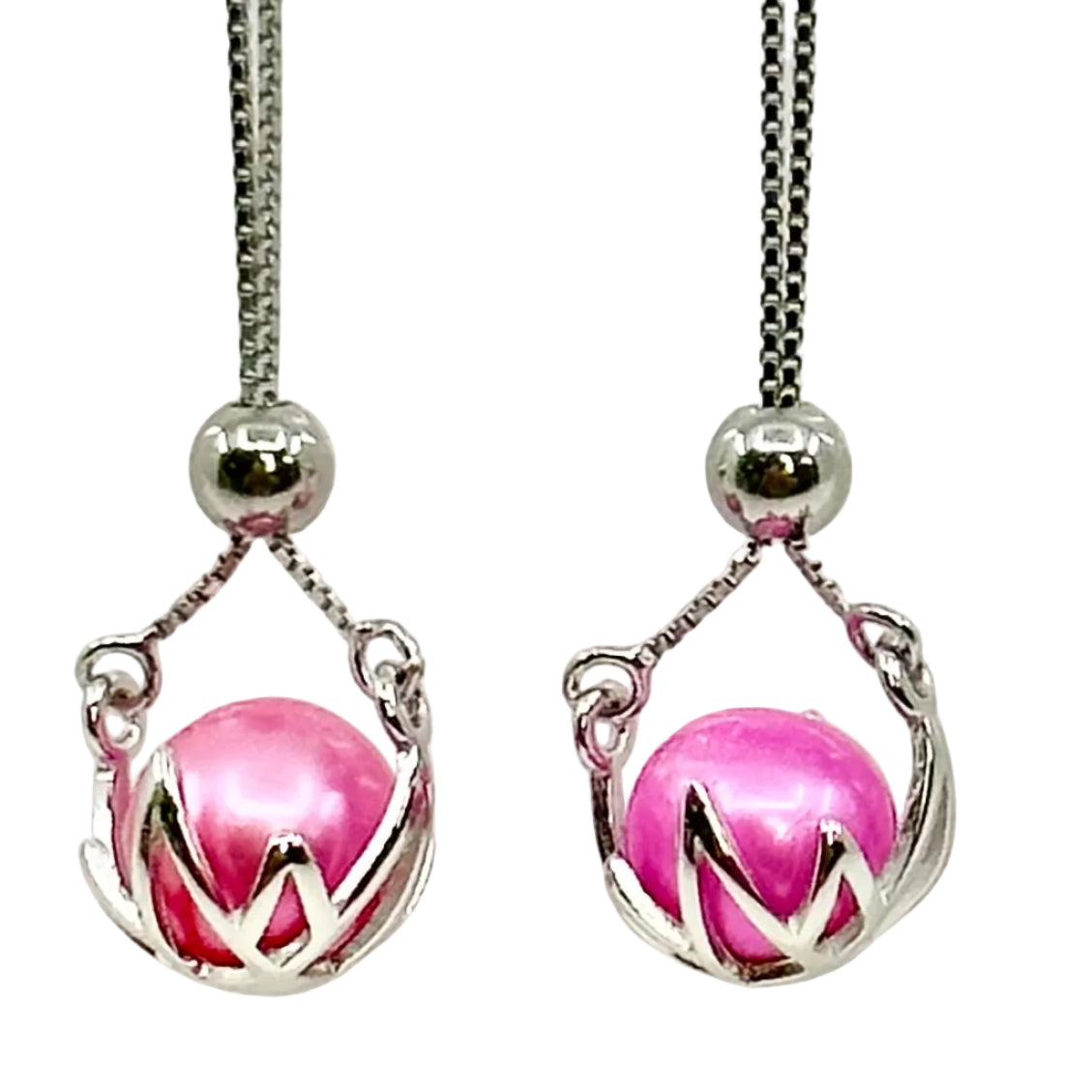 Earrings - Basket Cage Fish Hook 925 Sterling Silver