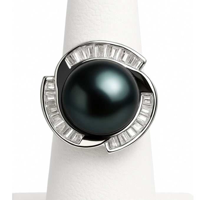 DIY Mount Adjustable Ring - 925 Sterling Silver Celeste Halo fits Edison Pearls