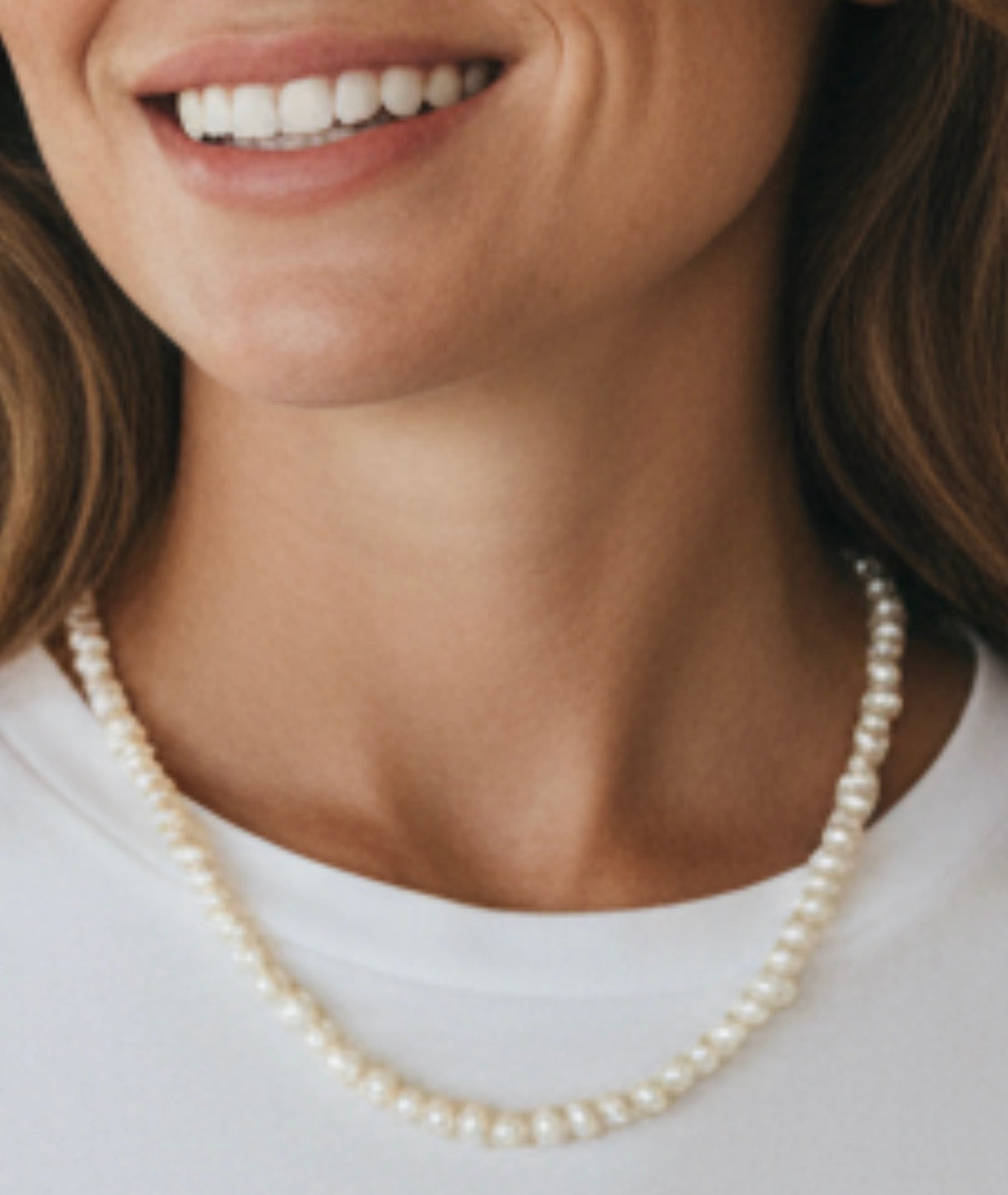 Jewelry Set - Natural Baroque Baby Pearl Necklace 20"