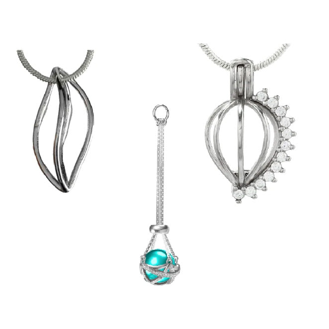 Cage Pendant 925 Sterling Silver - 5 Pack Variety