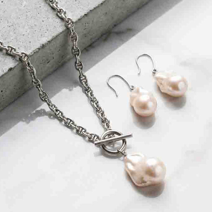 Toggle Fireball Necklace w/ Sterling Silver Fireball Earrings -