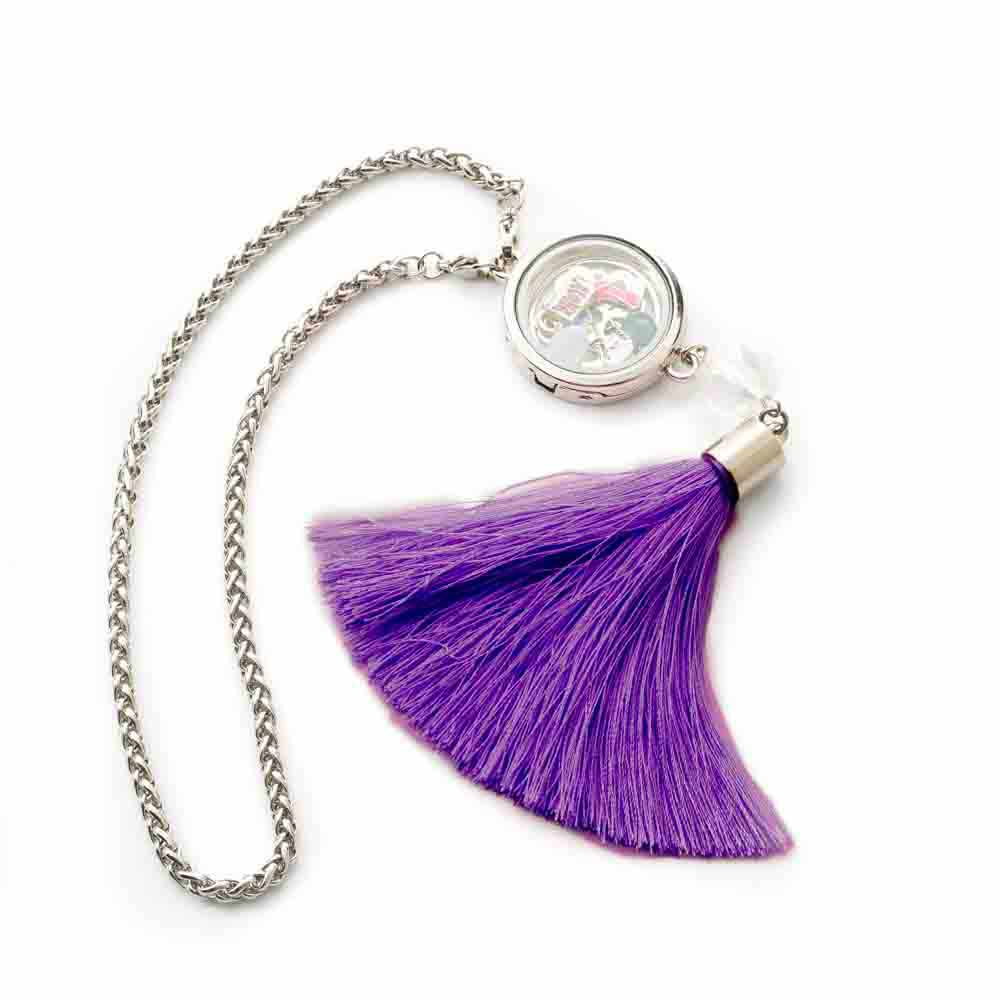 Glass Locket Pendant Magnetic - Car Hanging Locket