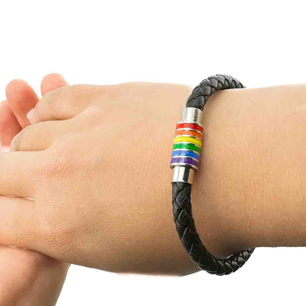 Bracelet - Braided Magnetic Colorful Vegan Leather