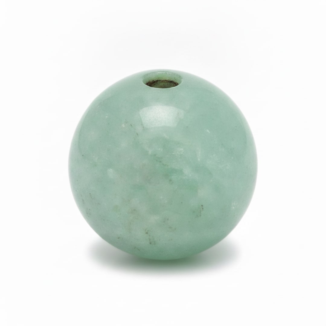 Green Aventurine Light / Half Drilled