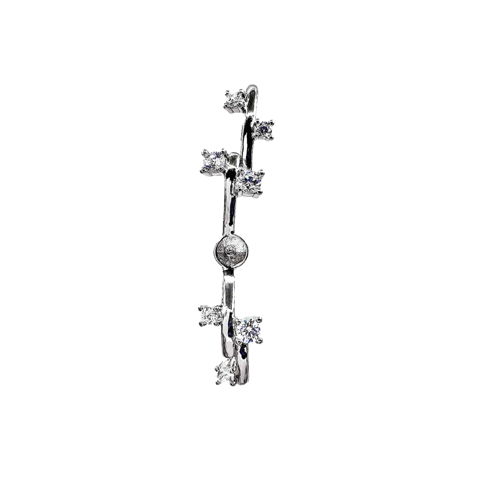 DIY Mount Pendant - 925 Sterling Silver Branch 7 Large Rhinestones