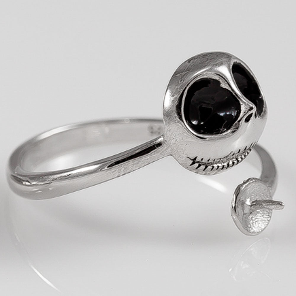 Mount Anillo Ajustable .925 Plata Esterlina Disney Jack Skellington Pesadilla Antes De Navidad