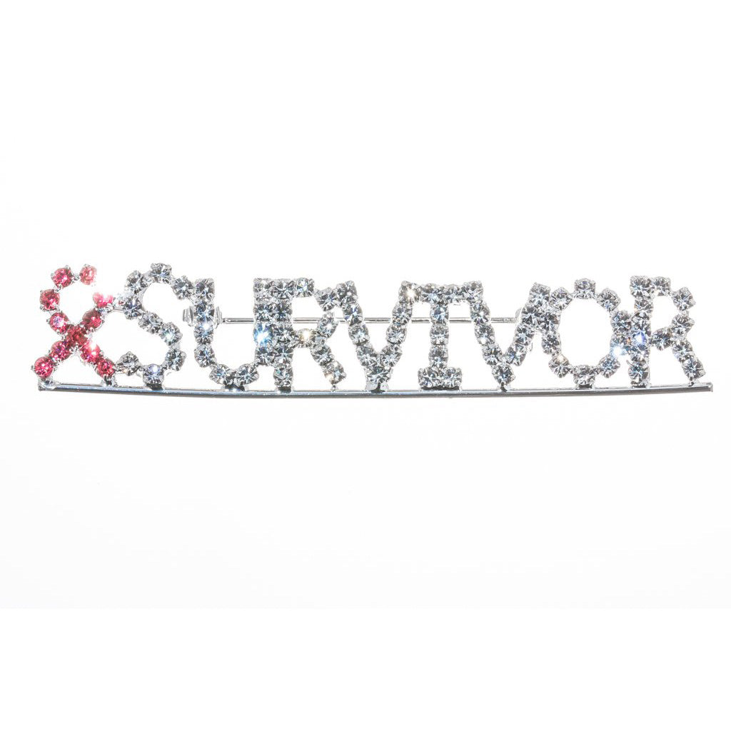 Brooch - Breast Cancer Survivor Pink Awareness Ribbon