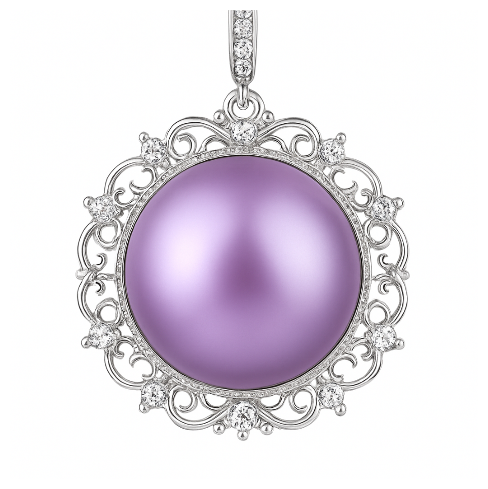 DIY Mount Pendant - 925 Sterling Silver Large Ornate Deco