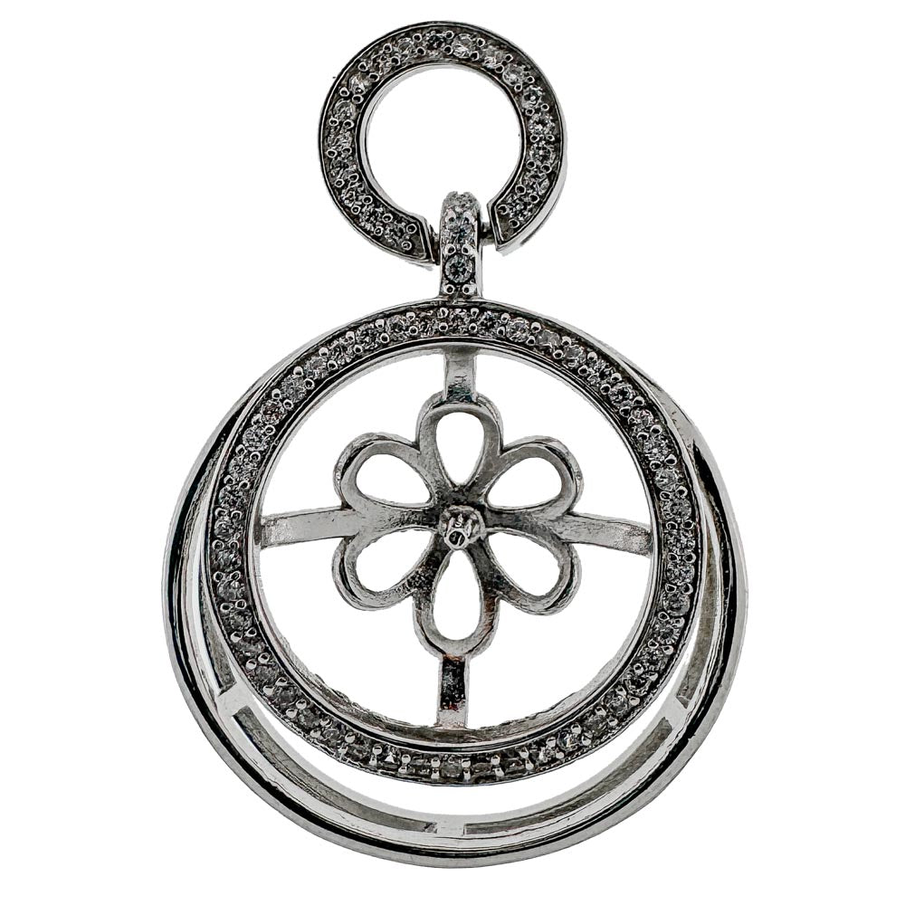Colgante Monte .925 Plata de Ley Gota Strass