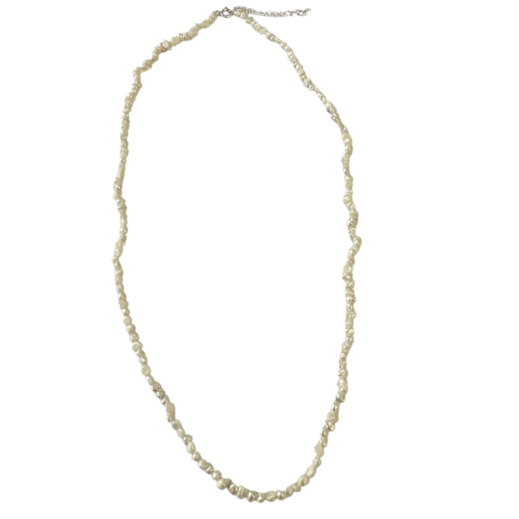 Jewelry Set - Natural Baroque Baby Pearl Necklace 20"