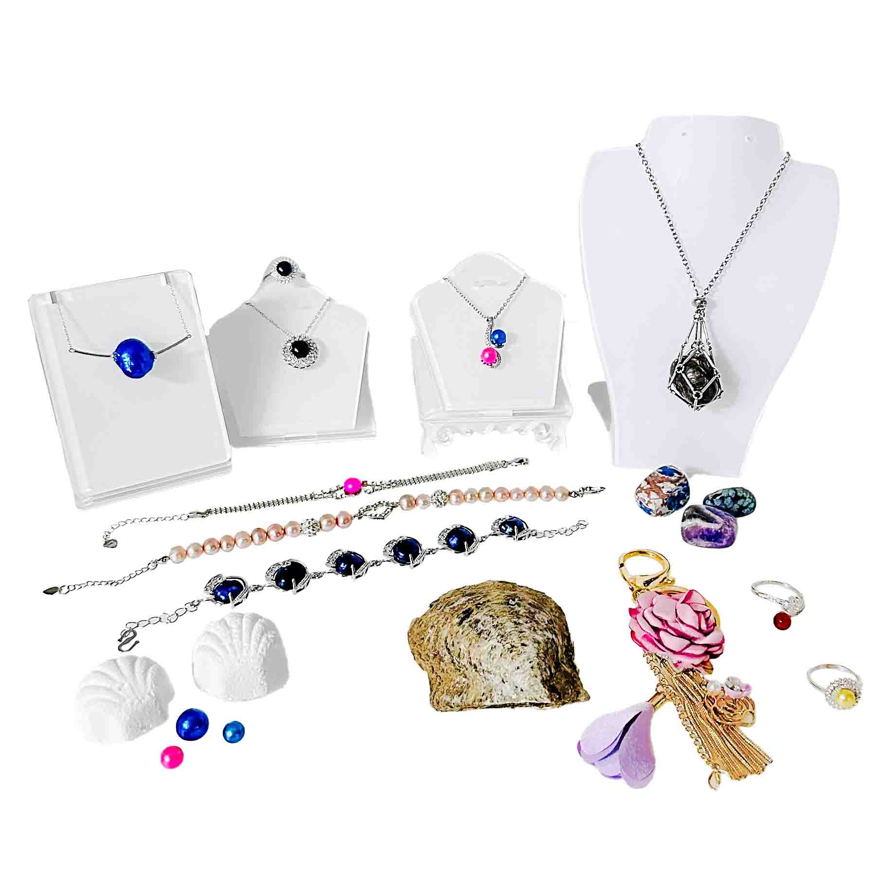 Mystery Reveal - Rotating Tower Case with 925 Jewelry Oysters Fizzers and More