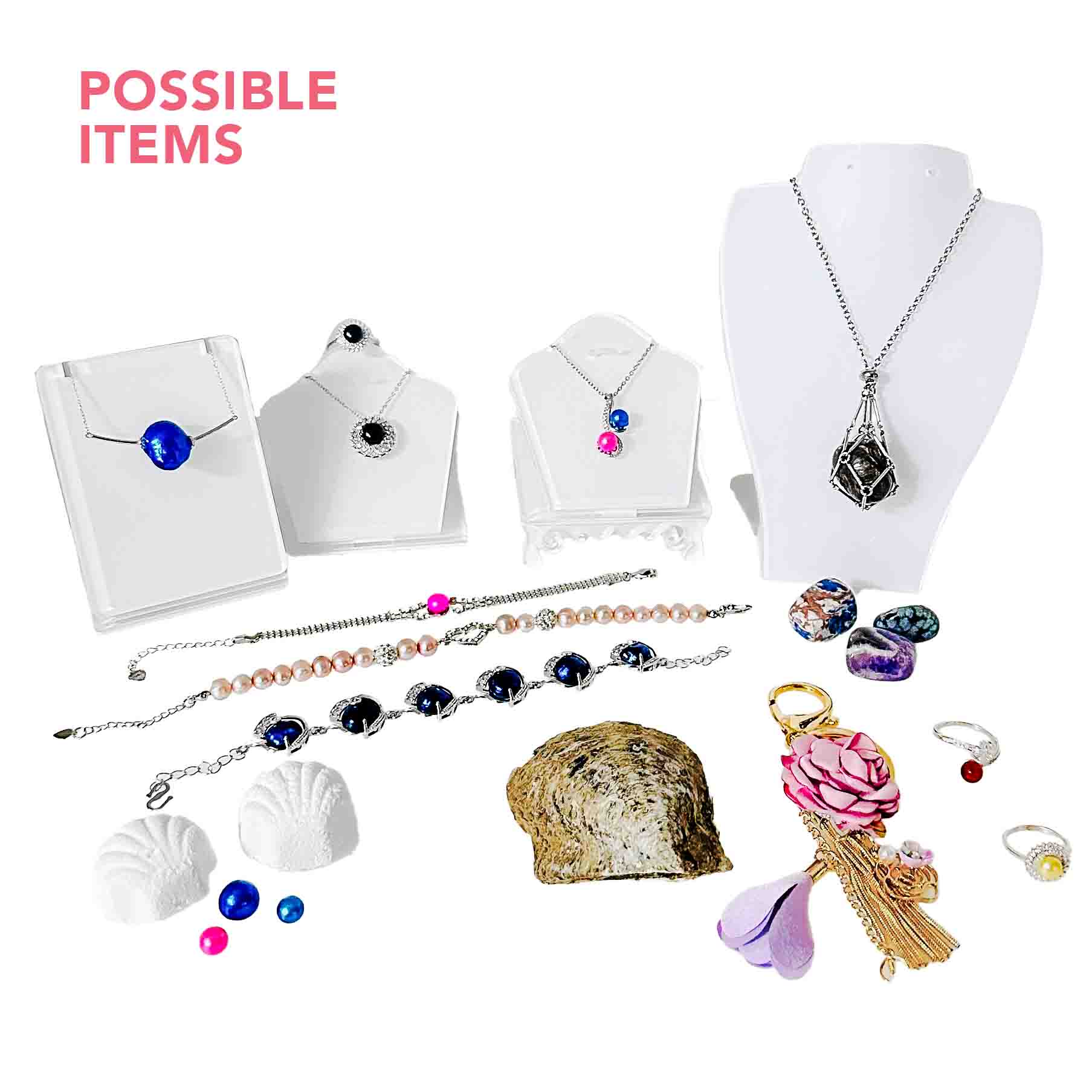 Mystery Reveal - Rotating Tower Case with 925 Jewelry Oysters Fizzers and More