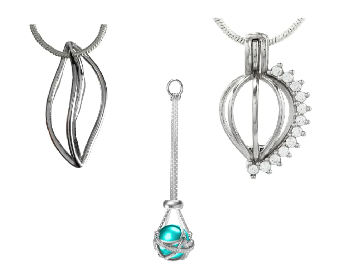 Giveaway Upgraded - Akoya Oyster with .925 Sterling Silver Cage Pendant