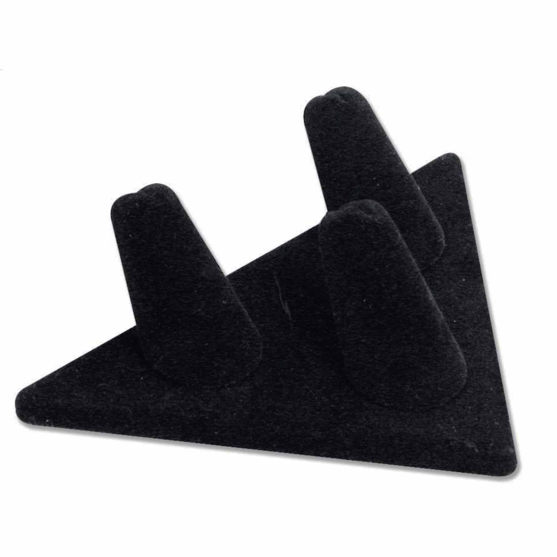 Ring Display - Black Velvet Three Finger