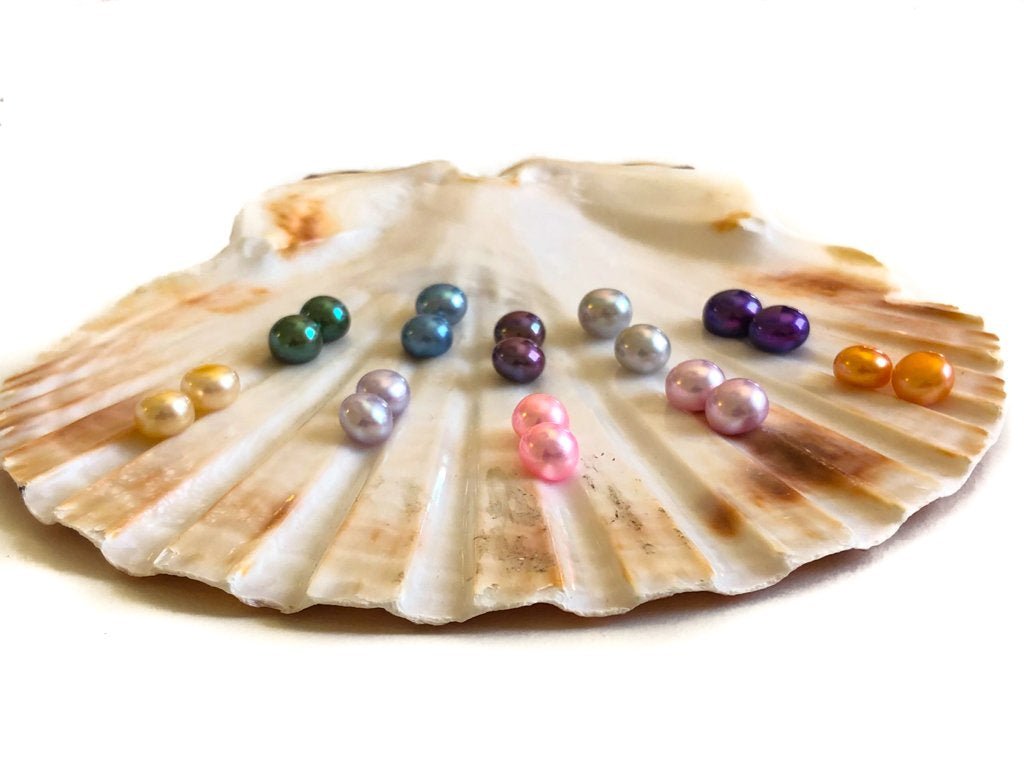 Loose Pearl - Pre Drilled Button Shaped Flat Bottom