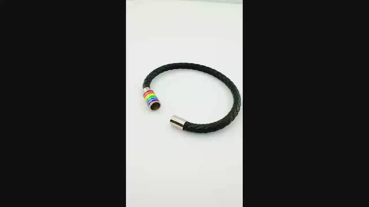 Bracelet - Braided Magnetic Colorful Vegan Leather