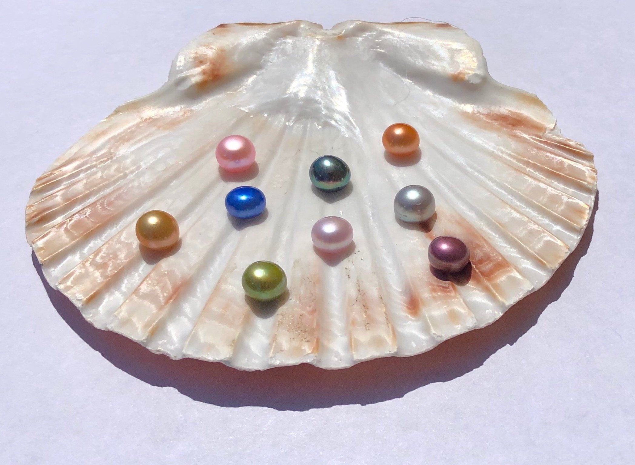 Loose Pearl - Pre Drilled Button Shaped Flat Bottom