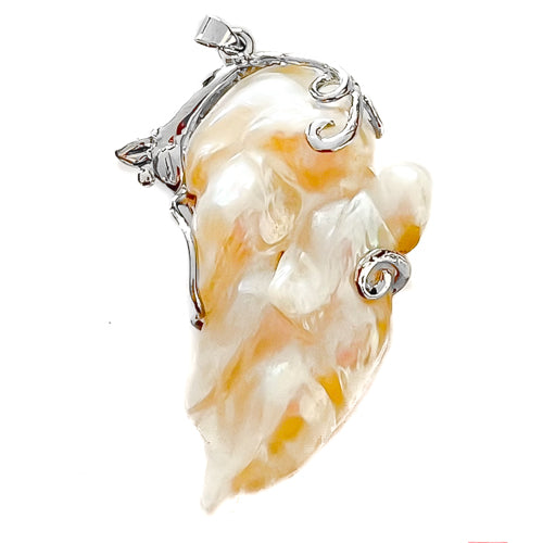 Fireball Chunk Pendant with Stainless Steel Chain