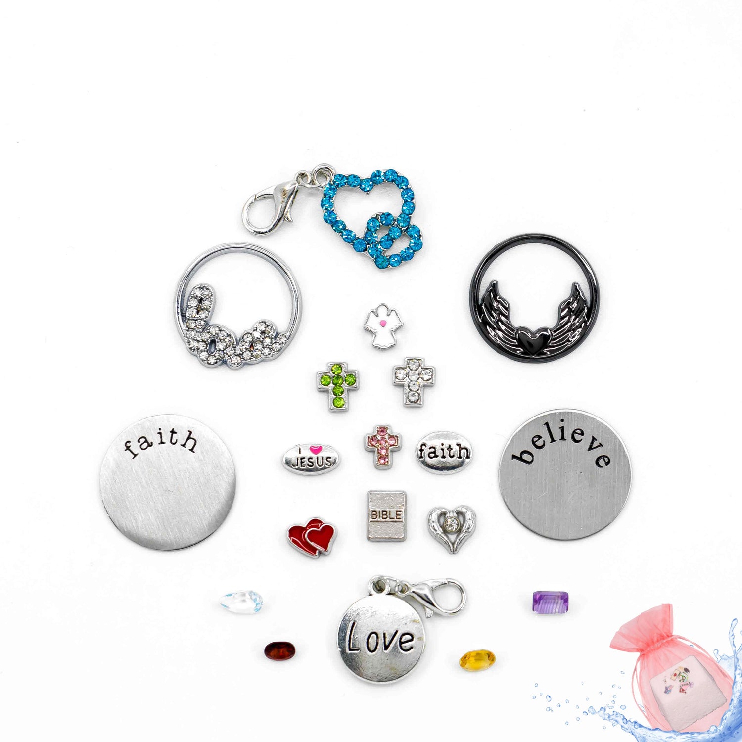 Religious Church Faith Prayer Themed Charm Drops Faith