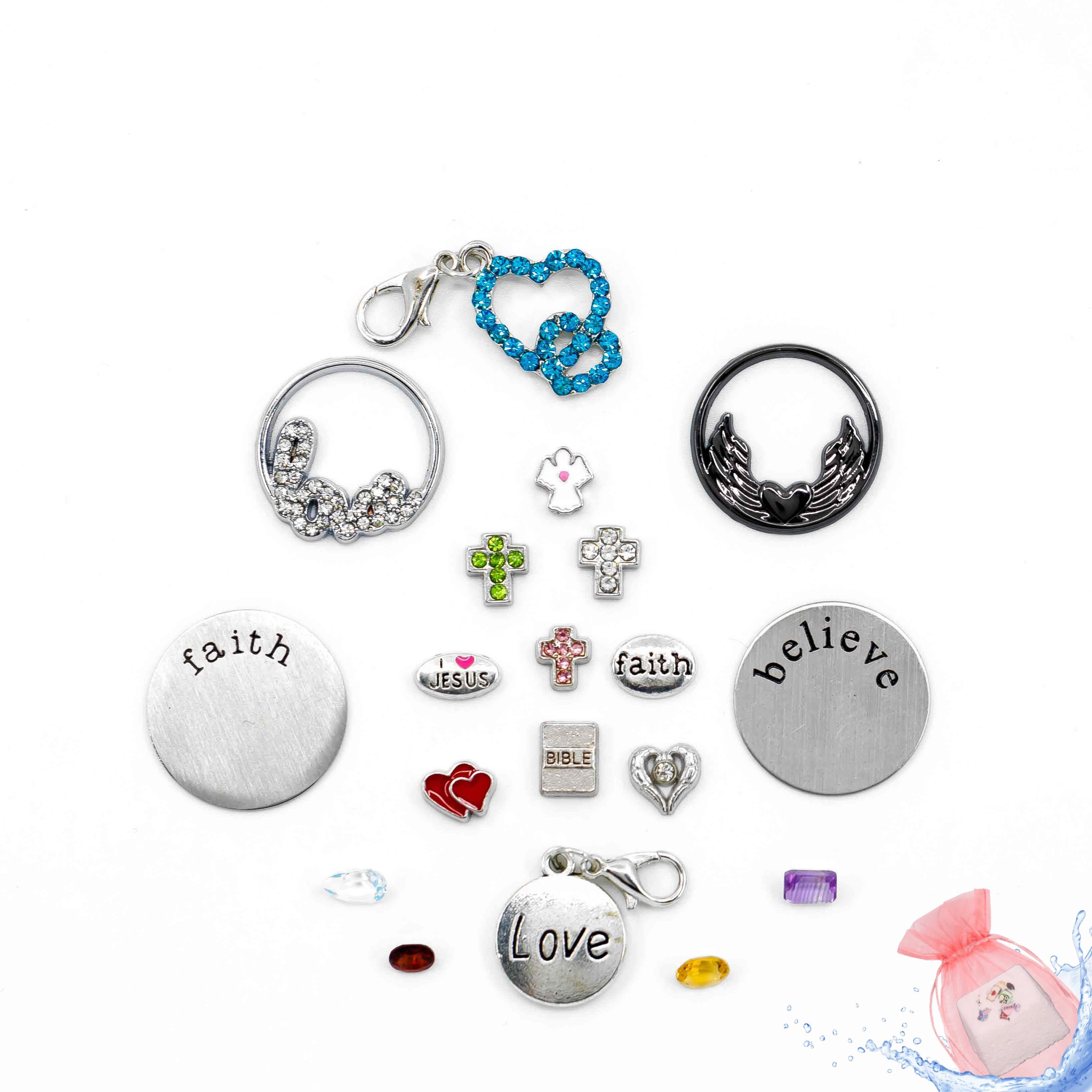 Religious Church Faith Prayer Themed Charm Drops Faith