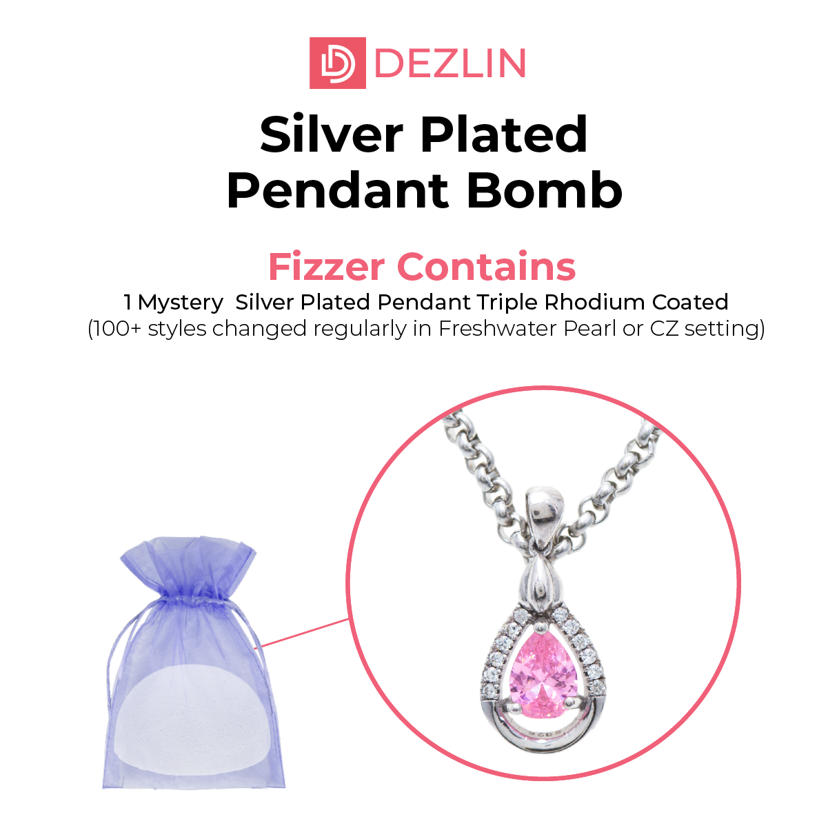 Pendant Bomb - Silver Plated (200+ styles)