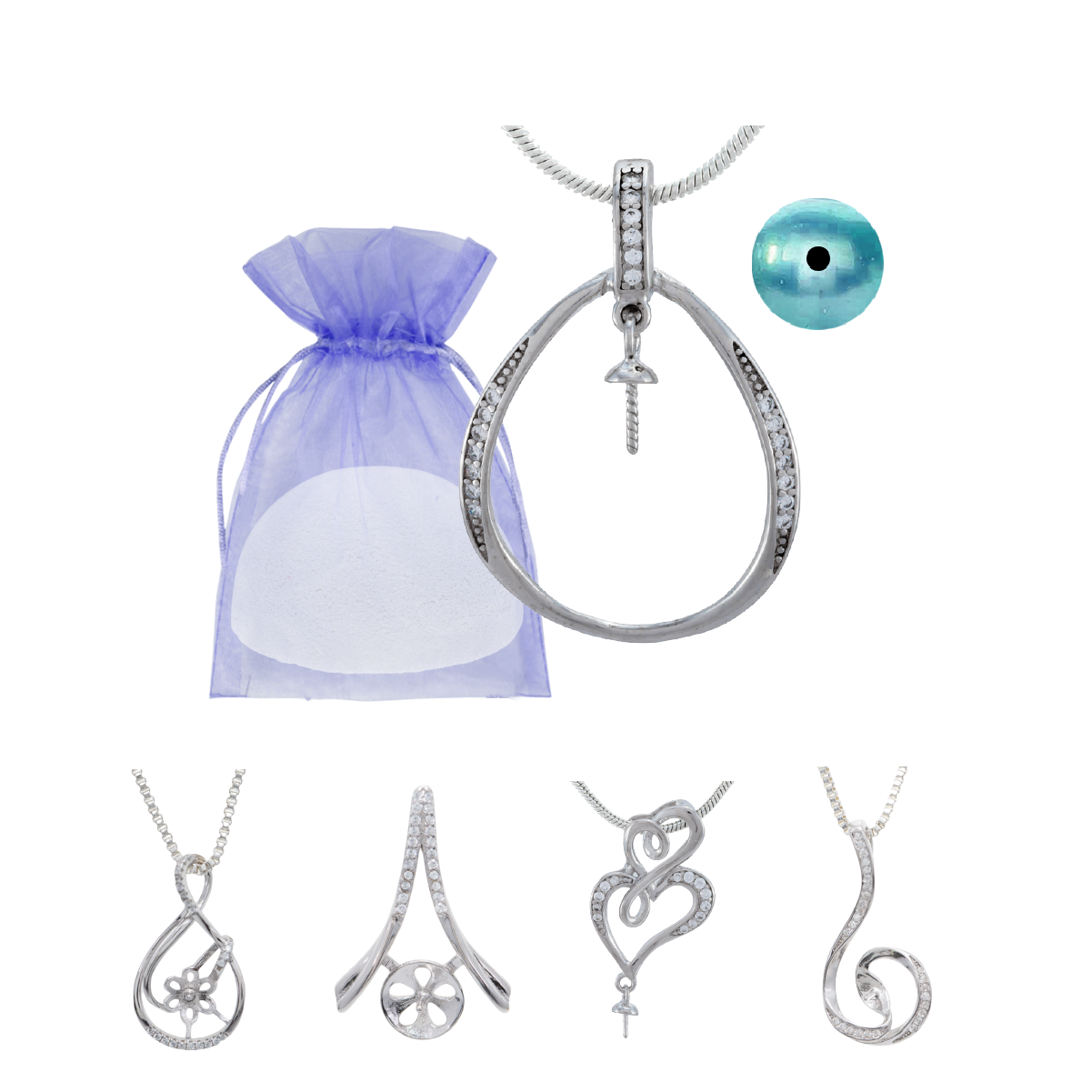 DIY Pendant Mount Bomb - 925 Sterling Silver Rhodium Coated(100+ Styles)