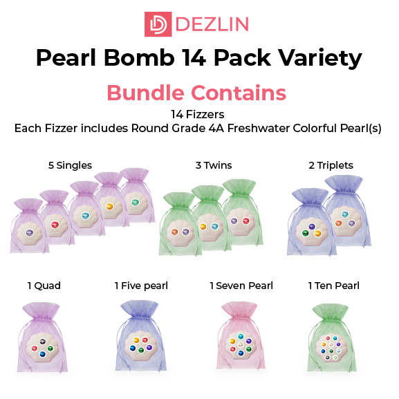 Pearl Bomb - Round Pearls Saver Bundle 14 Pack Variety (43 Pearls)