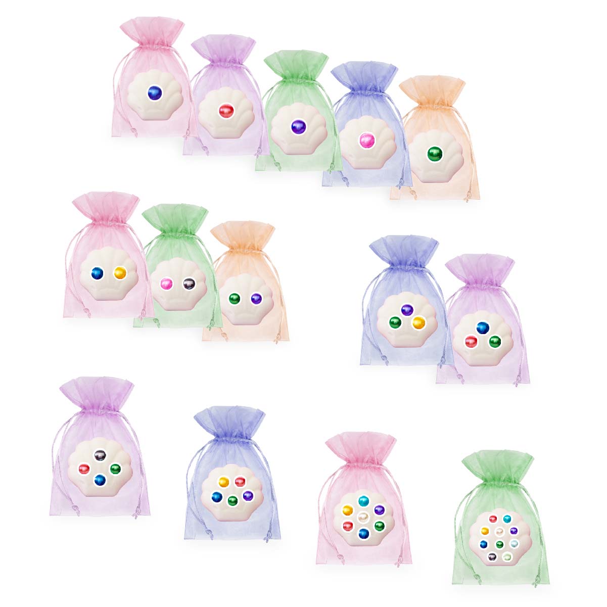 Pearl Bomb - Round Pearls Saver Bundle 14 Pack Variety (43 Pearls)