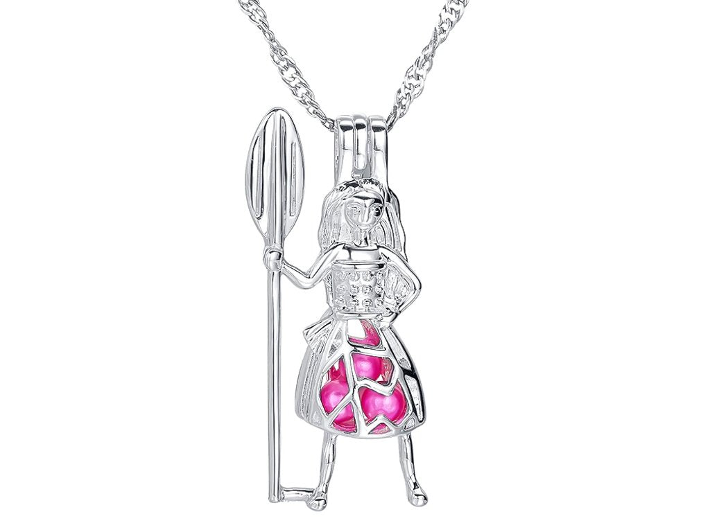 Cage Pendant Silver Plated - Hawaiian Princess