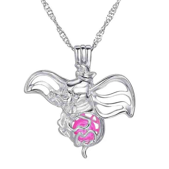 Disney Dumbo Silver Plated Cage Pendant 1.5” Default