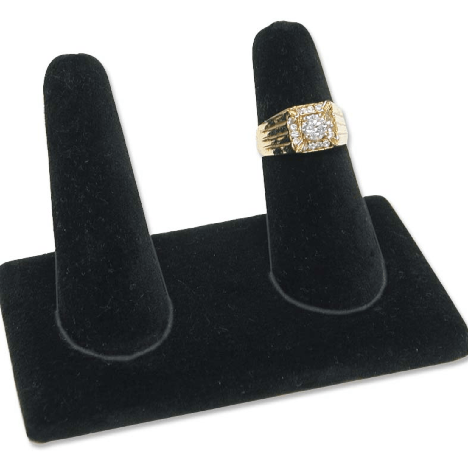 Ring Display - Black Velvet Double