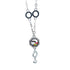 Rhinestone Octagon Glass Locket Silver Plated Necklace Chain Default Title