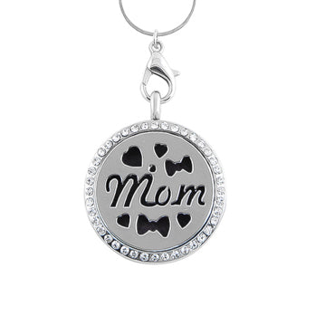 Mom Living Locket Dual Sides with Rhinestones 30mm Default Title