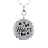 Mom Living Locket Dual Sides with Rhinestones 30mm Default Title