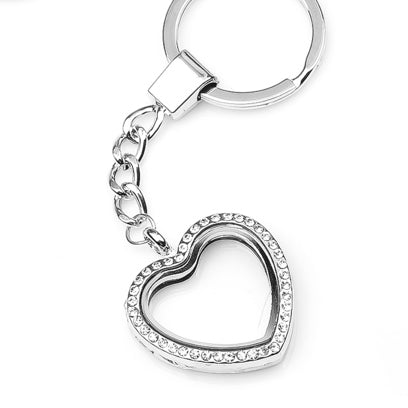 Rhinestone Heart Living Locket 30mm Default Title