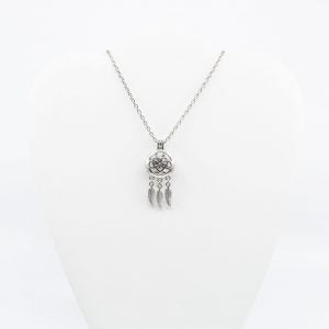 Infinity Heart Dreamcatcher Plated Cage Pendant (Alloy)