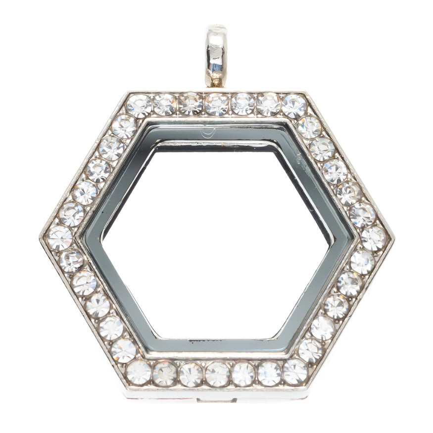Octagon Pendant Silver Plated Locket Default Title