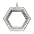 Octagon Pendant Silver Plated Locket Default Title