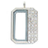 Half Window Rhinestone Pendant Silver Plated Locket Default Title