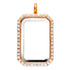 Rounded Rectangle Pendant Rose Gold Locket With Rose Gold Chain Default Title