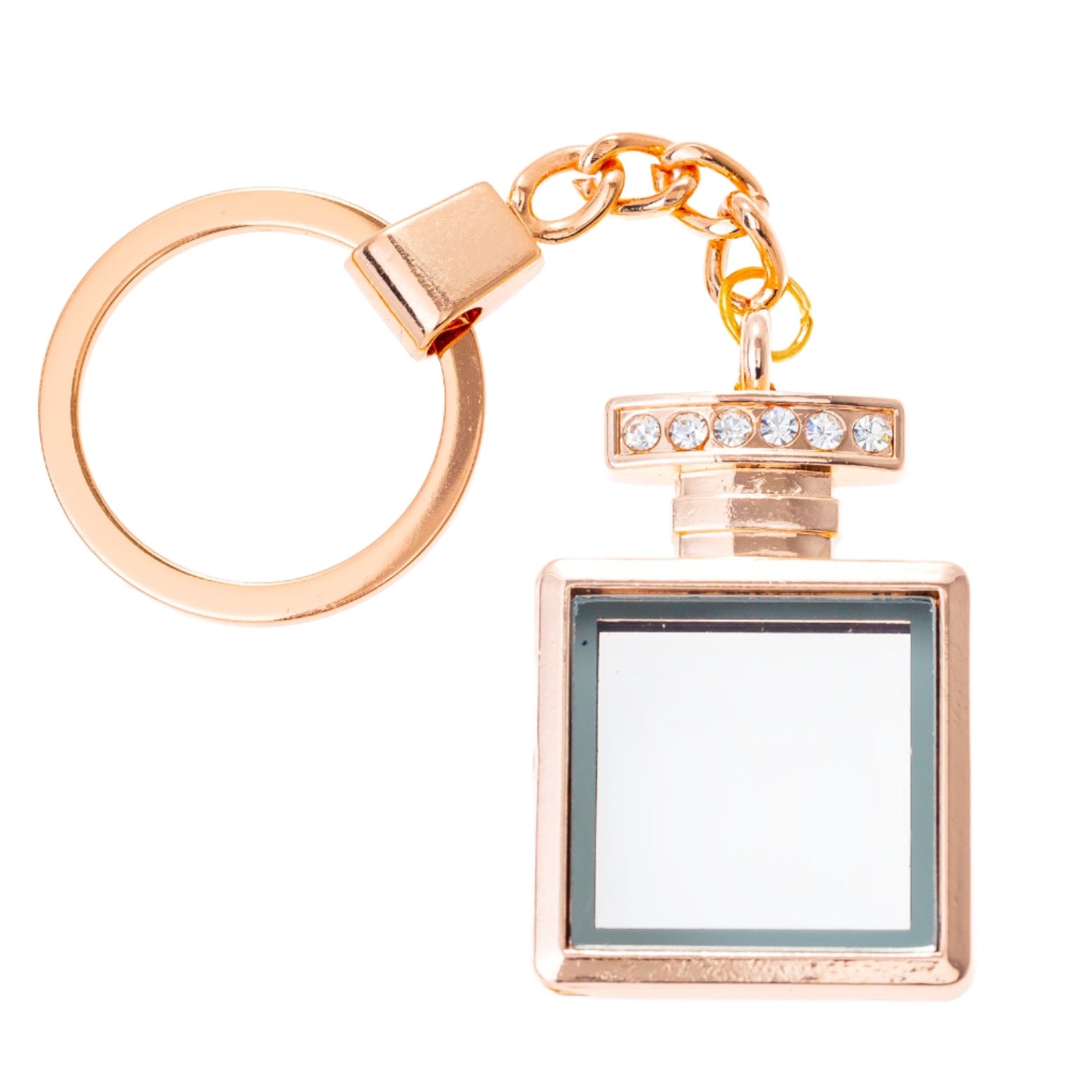 Bottle Keychain Rose Gold Locket Default Title